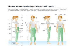 Nomenclatura e terminologia del corpo nello spazio