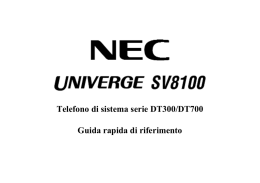 Telefono di sistema serie DT300/DT700 Guida rapida di riferimento