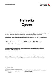 Helvetia Opera Condizioni di Assicurazione