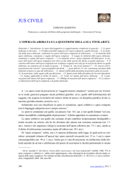 L`opera elaborata e la questione della sua titolarità