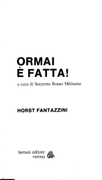 Ormai è fatta, a cura di "Soccorso Rosso" per Horst Fantazzini