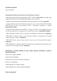 MASSIMO GIOSEFFI Nato il 14/04/1965 Responsabilità scientifica