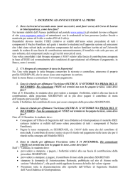 Iscrizioni ad anni successivi al primo