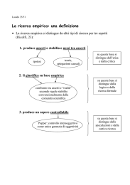 La ricerca empirica: una definizione