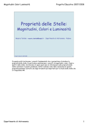 Proprietà delle Stelle - Dipartimento di Fisica e Astronomia