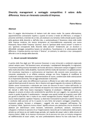Diversity management e vantaggio competitivo: il valore della