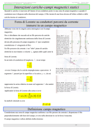 Forza di Lorentz su conduttori percorsi da corrente