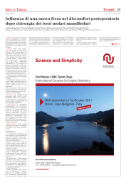 Influenza di una nuova fresa nel discomfort postoperatorio dopo