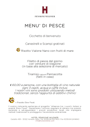 MENU` DI PESCE - 60 EURO