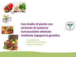 Casi studio di piante con contento di sostanze nutraceu2che