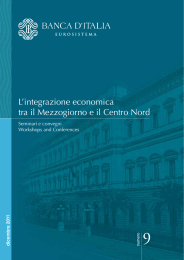 N. 9 - L`integrazione economica tra il Mezzogiorno e il Centro Nord