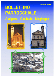 Notizie da Moghegno - Parrocchie del Comune di Maggia