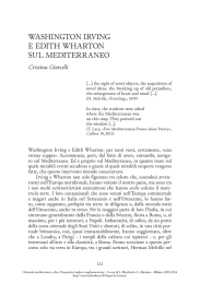 Washington Irving e Edith Wharton sul Mediterraneo