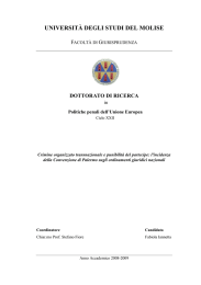 Criminalità organizzata transnazionale ed incriminazione