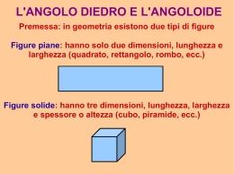 L`ANGOLO DIEDRO E L`ANGOLOIDE