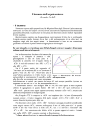 Il teorema dell,angolo esterno 1 Il teorema