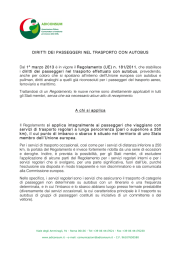 Diritti dei passeggeri trasporto autobus