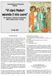 Vi darò Pastori secondo il mio cuore