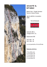 Via Scusate il Ritardo - svil. 160mt - diff. 6a, 6b (6b