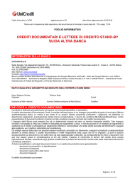 crediti documentari e lettere di credito stand-by su/da