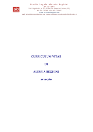 CURRICULUM VITAE DI ALESSIA BEGHINI avvocato