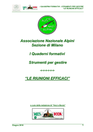Gestire riunioni efficaci - Sezione di Milano
