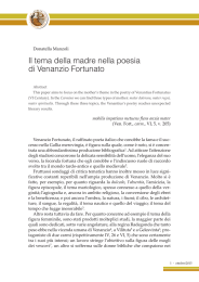 Il tema della madre nella poesia di Venanzio Fortunato