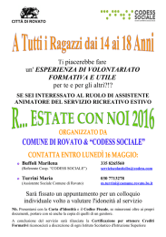 Ti piacerebbe fare un` ESPERIENZA DI VOLONTARIATO