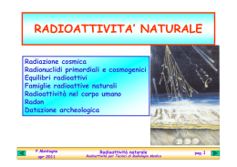 Radioattività naturale - Pavia Fisica Home Page