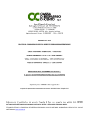 Cassa di Risparmio di Cento S.p.A. Sede Legale: Via Matteotti 8/B