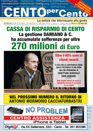 CASSA DI RISPARMIO DI CENTO