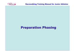Guideline for training Junior athlete