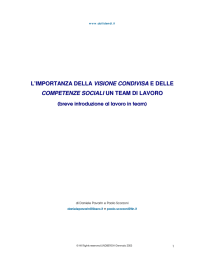 l`importanza della visione condivisa e delle competenze