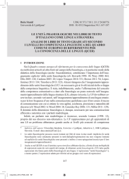 le unità fraseologiche nei libri di testo d`italiano come lingua