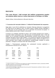 BUG DATA Che cosa dicono i dati europei del settimo programma