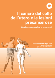 Il cancro del collo dell`utero e le lesioni precancerose – Un