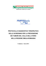 protocollo diagnostico terapeutico dello screening