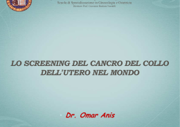 lo screening del cancro del collo dell`utero nel mondo