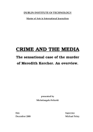 The sensational case of the murder of Meredith Kercher: an overview