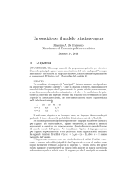 Un esercizio per il modello principale$agente