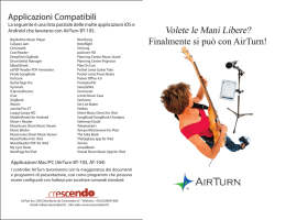 Volete le Mani Libere? Finalmente si può con AirTurn!