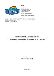 “invecchiare … lavorando”: la generazione over 50 e over 60