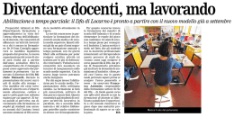 Diventare docenti, ma lavorando
