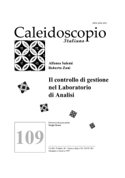 Il controllo di gestione nel Laboratorio di Analisi