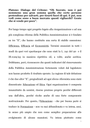 Platone: Dialogo del Critone: “Oh Socrate, non è poi nemmeno una