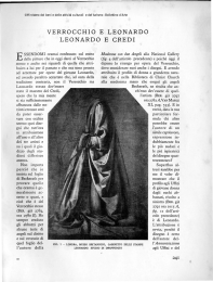 VERROCCHIO E LEONARDO LEONARDO E CREDI