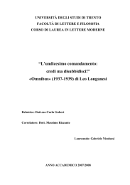 “L`undicesimo comandamento: credi ma disubbidisci!” «Omnibus