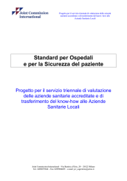 Standard per Ospedali e per la Sicurezza del paziente