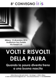 volti e risvolti della paura - Associazione IRIS, Istituto Ricerca