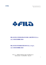 BILANCIO CONSOLIDATO DEL GRUPPO FILA AL 31